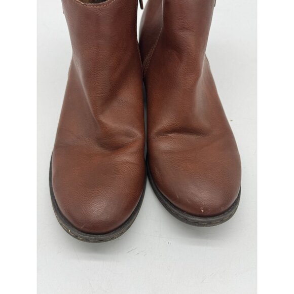 BOC Women's Waterproof Leather Ankle Boots Size 10 M Brown Side Zipper Casual - Picture 5 of 16